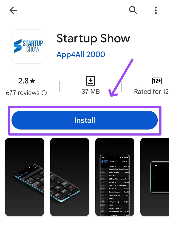 Install Startup show app to get apollo group tv on Android 