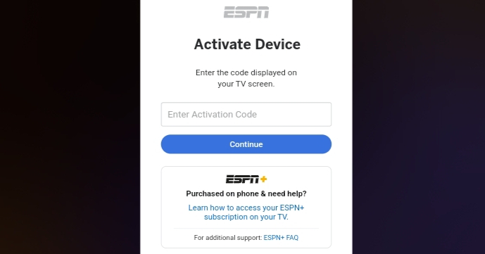 enter activation code to stream sec network on Roku 
