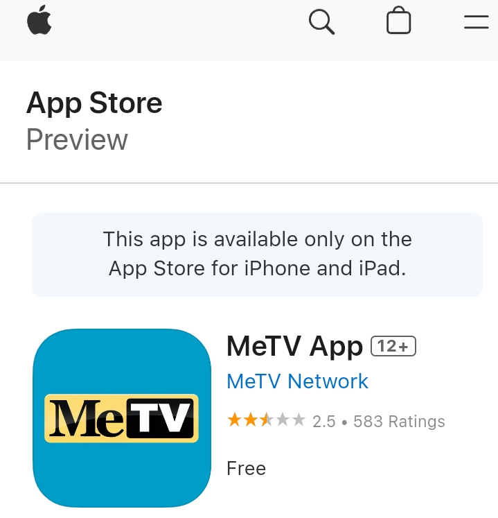 install metv app on iPhone or iPad