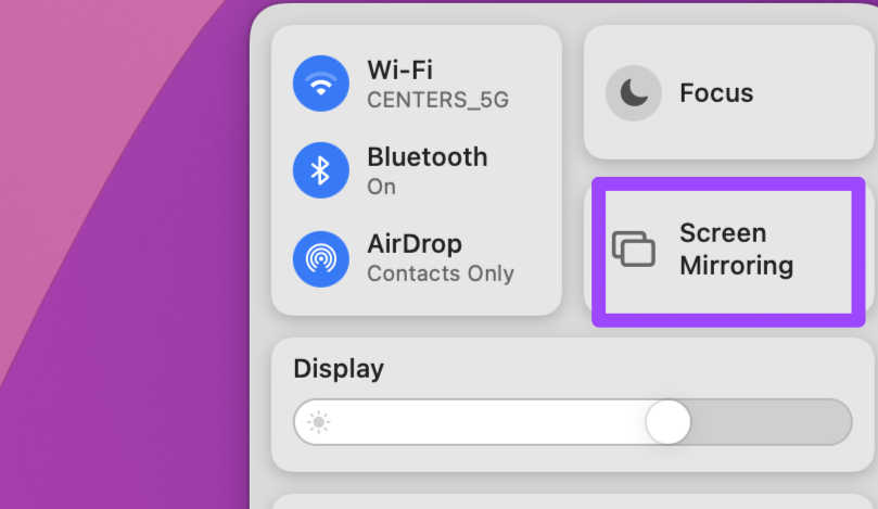 screen mirroring option on Mac device  to watch Flixtor on Roku tv 