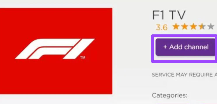 get F1 TV on Roku device 