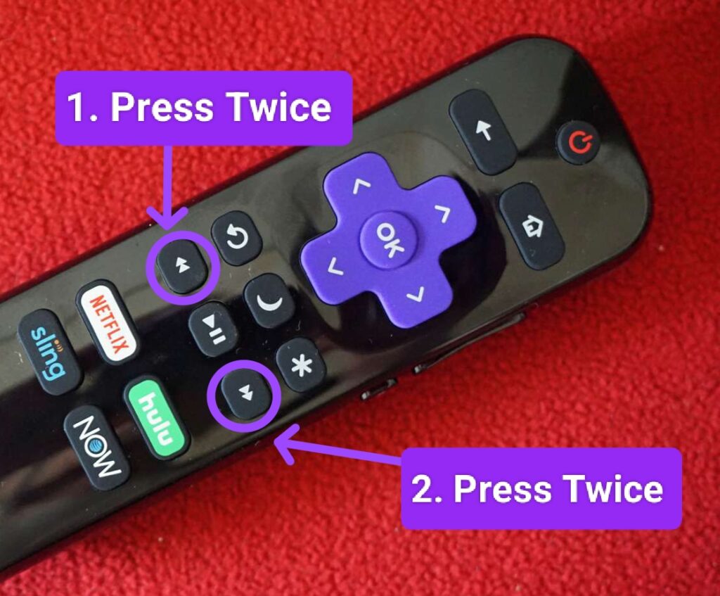 press rewind and fast forward button on remote to clear cache on Roku express 