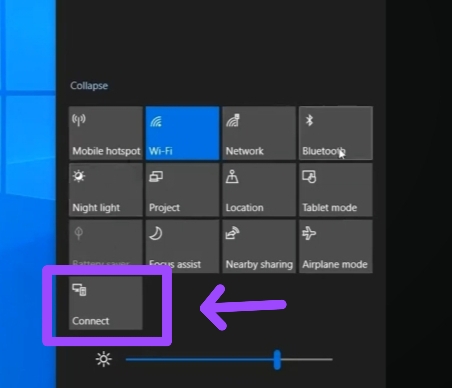 action centre on windows PC to get blink camera 