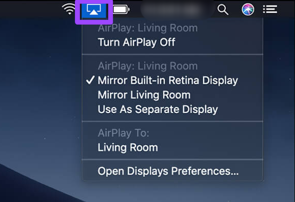 screen Mirroring on MacOS 10.5 to get the Roku channel On apple TV 