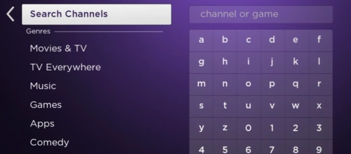 search Photoview app on roku channel store