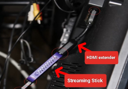 connect Roku HDMI extender to TV