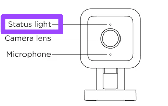 Status light on Roku indoor camera SE to fix Roku camera not connecting to wifi 