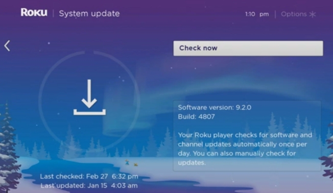 update Roku device to fix Peloton app not working on Roku 